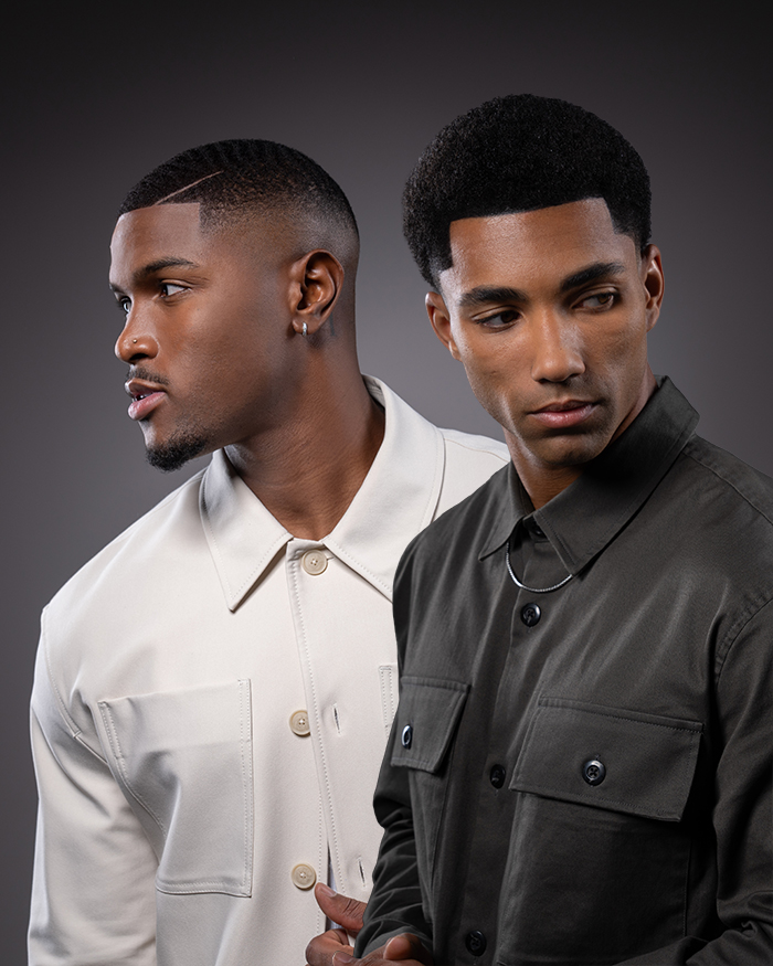 Zwei Männer mit sehr kurzem Haarschnitt von Wahl - moderne Männerfrisuren Trends